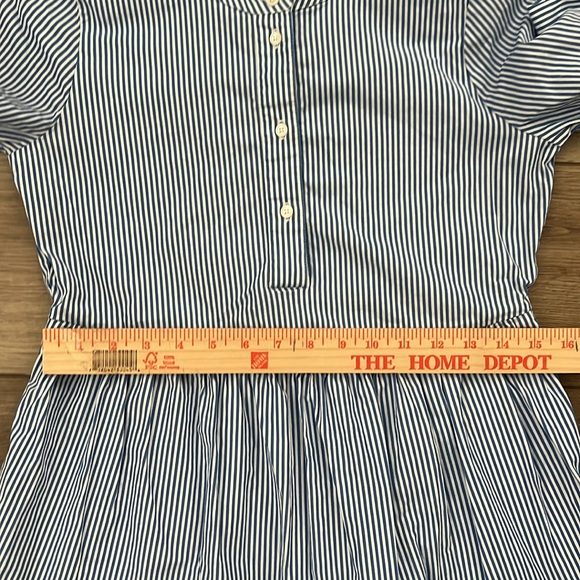 J Crew Striped Stretch Cotton Poplin Tiered Dress - Picture 5 of 14